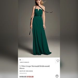 V-Wire Crepe Mermaid Bridesmaid Dress